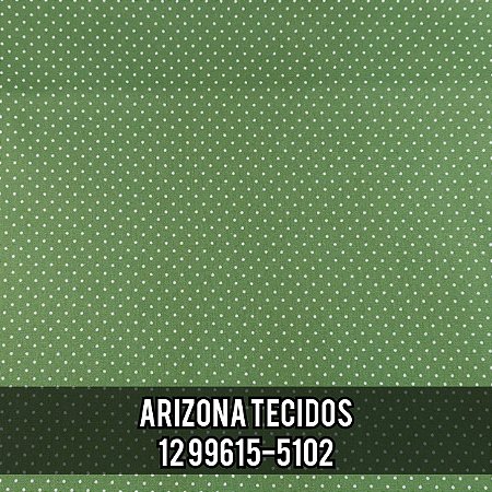 Tecidos Caldeira - Tricoline Estampado Poá Cor - 30 (Verde Jade) -180301