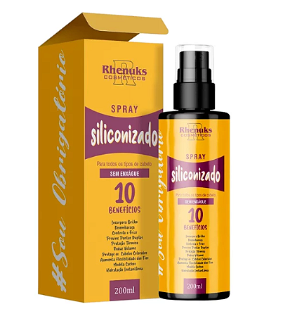 Spray Siliconizado 10 Benefícios 200ml - Rhenuks