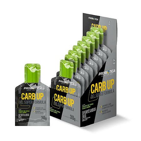 Carb UP - Gel - Probiótica - Caldo de Cana com Limão - 10 Unidades
