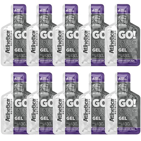 Go! Energy Now Gel - 10 Sachês de 30g Guaraná Com Açaí - Atlhetica Nutrition