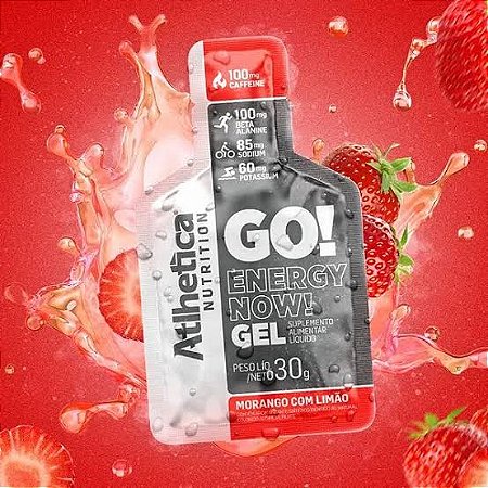 Go! Energy Now Gel - Morango com Limão- Atlhetica Nutrition