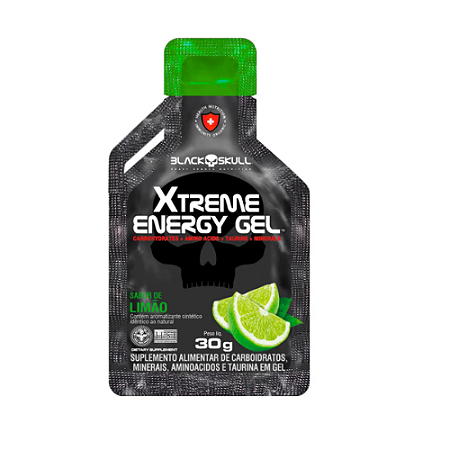 Xtreme Energy Gel Limão (Sachê de 30g) - Black Skull