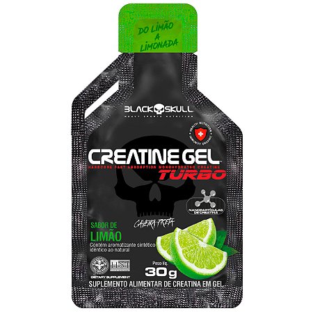 Creatine Gel Turbo Sabor Limão  - Sache 30g - BlackSkull