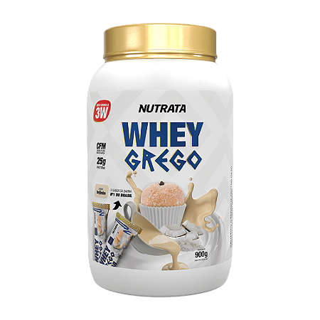 Whey Grego 900g - Sabor Beijinho- Nutrata