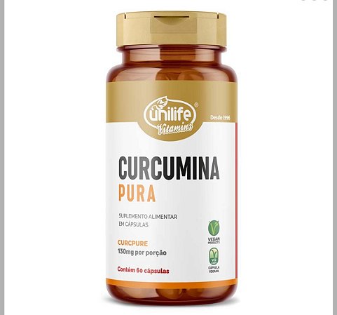 Cúrcuma Pura 130mg 60caps - Unilife