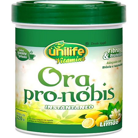 Ora Pro-Nobis  Solúvel Sabor  Limao 220g | Unilife