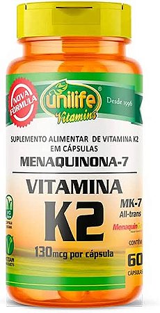 Vitamina K2 500mg 60 Cápsulas | Unilife