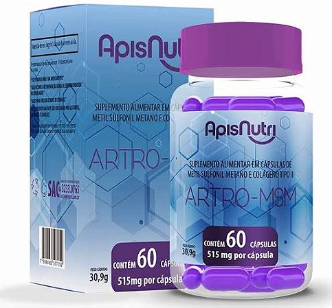 Artro+MSM 515mg 60 Cápsulas | Apisnutri