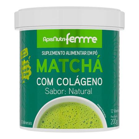 Matchá Sabor Natural Com Colágeno 200g | ApisNutri