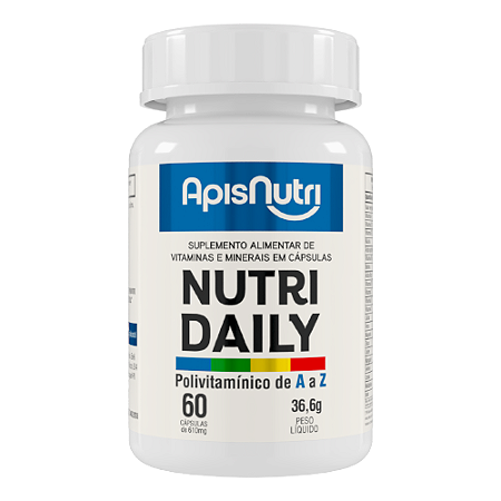 NutriDaily Polivitamínico A a Z 1000mg 60 Cápsulas | ApisNutri