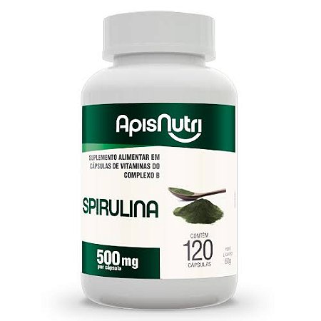 Spirulina 500mg 120 Cáps - ApisNutri