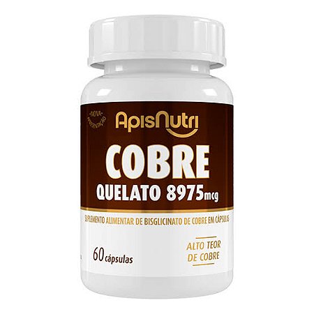 Cobre Quelato 280mg 60 Cáps - ApisNutri