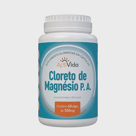 Cloreto de Magnésio P.A. 500mg 60 Cápsulas - ActiBio