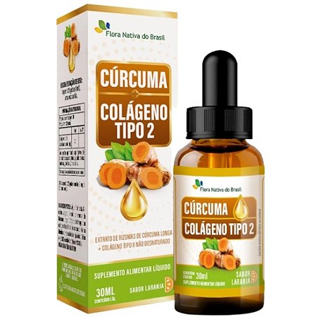 Cúrcuma + Colageno II Gotas 30ml - Flora Nativa do Brasil