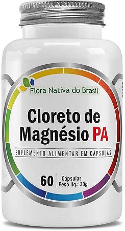 Cloreto de Magnésio P.A. 60 Cápsulas - Flora Nativa do Brasil