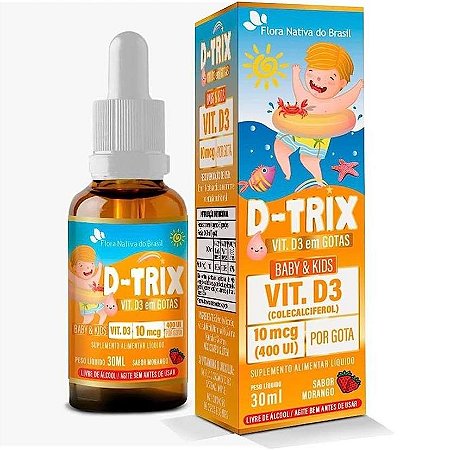 D-Trix Vitamina D3 em Gotas 30ml - Flora Nativa do Brasil