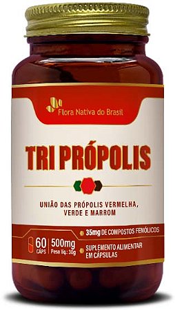 Tri Própolis 500mg 60 Cápsulas - Flora Nativa do Brasil
