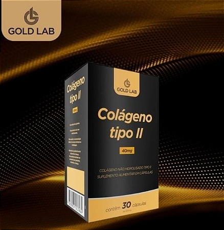 Colágeno Tipo II 400mg - Com 30 Cápsulas - Gold Lab