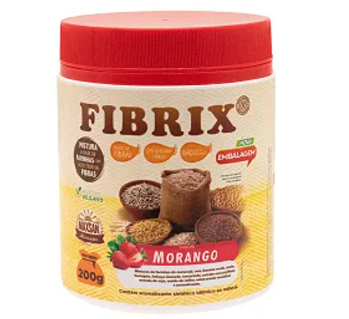 Fibrix Sabor Morango 200g - Maxsan
