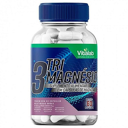 Trimagnésio 60 Cápsulas -Vitalab