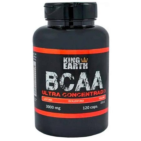 BCAA Ultra Concentrado Sem Sabor 3000mg 120 Cápsulas - Rei Terra