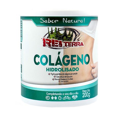 Colágeno Solúvel em Pó 200g Sabor Natural- Rei Terra