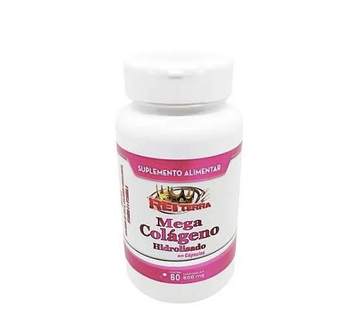 Mega Colágeno 500mg 60 Cápsulas - Rei Terra