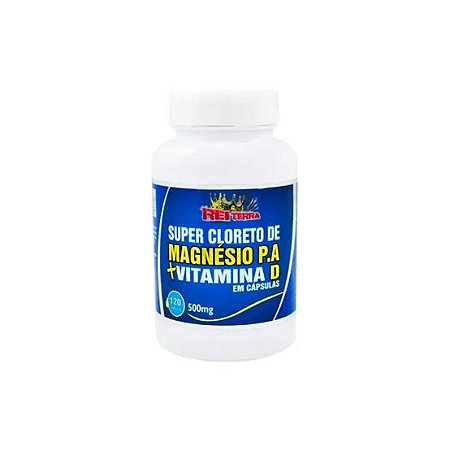 Super Cloreto P.A Vita D 500mg 120 Cápsulas- Rei Terra