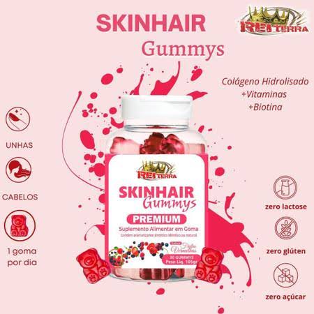 SkinHair Premium 30 Gummys - Rei Terra