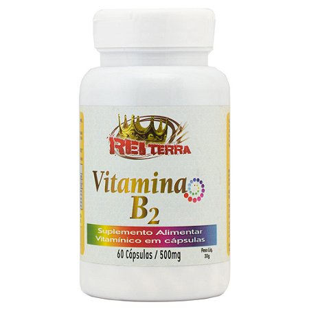 Vitamina B2 500mg 60 Cápsulas- Rei Terra