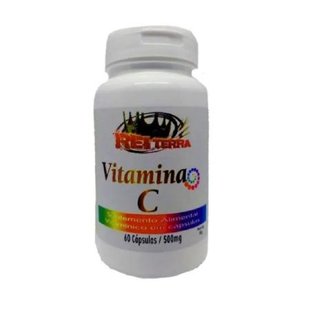 Vitamina C (Ácido Ascórbico) 500mg  60 Cápsulas - Rei Terra