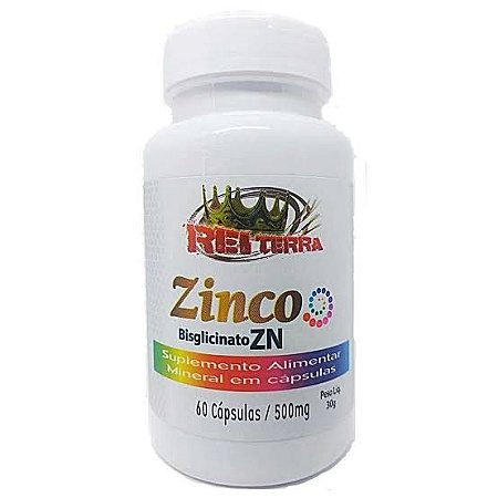 Zinco 60 cápsulas 500mg - Rei Terra