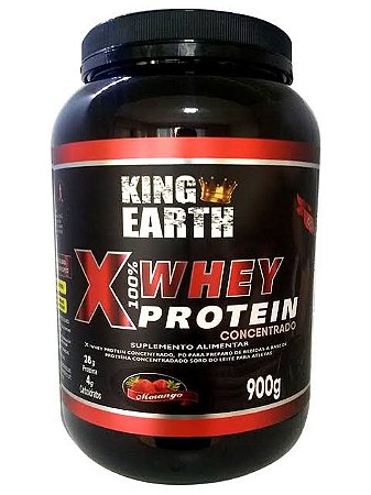 Whey Protein Concentrado Morango 900g- Rei Terra