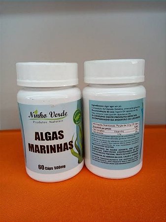 Algas Marinhas 500mg 60 Cápsulas - Ninho Verde