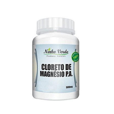 Cloreto de Magnésio P.A. 500mg 60 Cápsulas- Ninho Verde