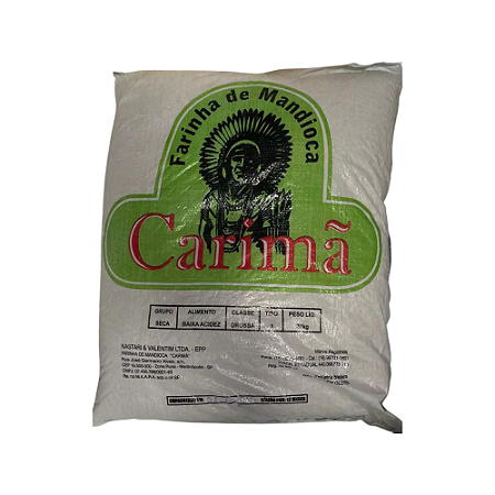 Farinha de Mandioca Crua Grossa (CARIMÃ) -20kg