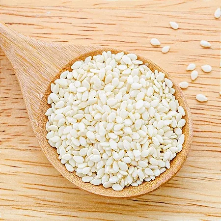 Gergelim Branco Despeliculado Indiano Tipo 1 Importado -25kg