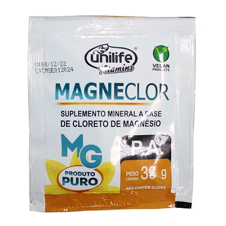 Cloreto Magnésio P.A 33g (Sachê) - Unilife