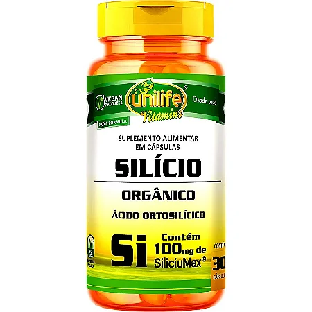 Silicio Organico 100mg 30 Caps - Unilife