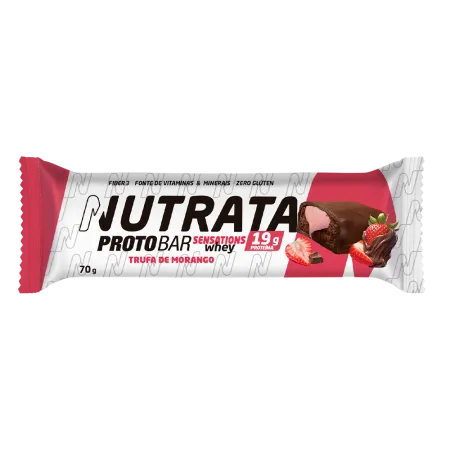 Nutrata Proto Bar Sensations 70g - Sabor trufa de morango