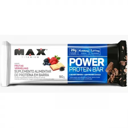 Max Titanium Power Protein Bar - 90G Frutas Vermelhas