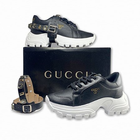 tenis plataforma da gucci