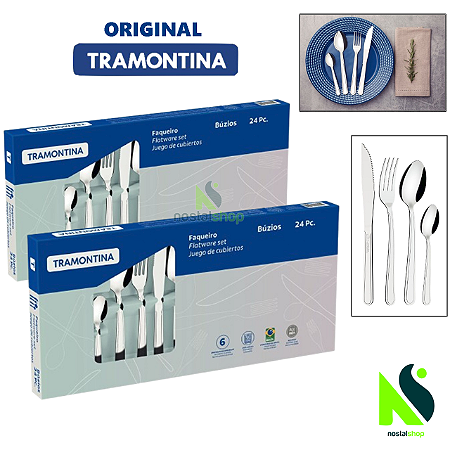 Faqueiro Tramontina Buzios 24 ou 48 Peças Jogo de Talheres