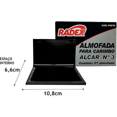 ALMOFADA Nº 3 PLASTICA PRETO ALF03  RADEX