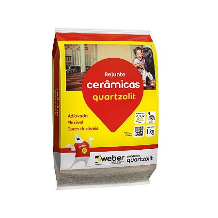 Rejunte Cerâmica Quartzolit 1Kg Branco