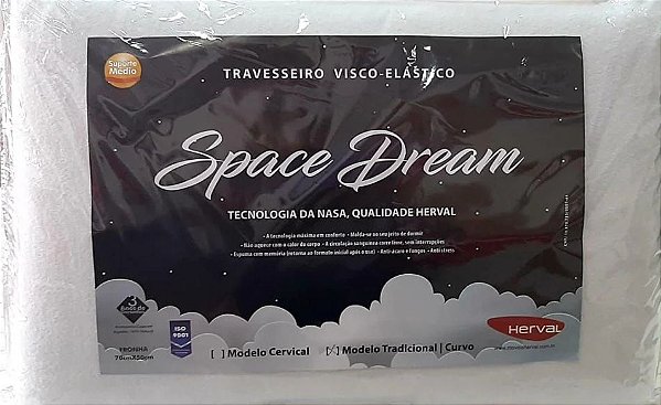 Travesseiro viscoelástico viscocervical Space Dream Herval