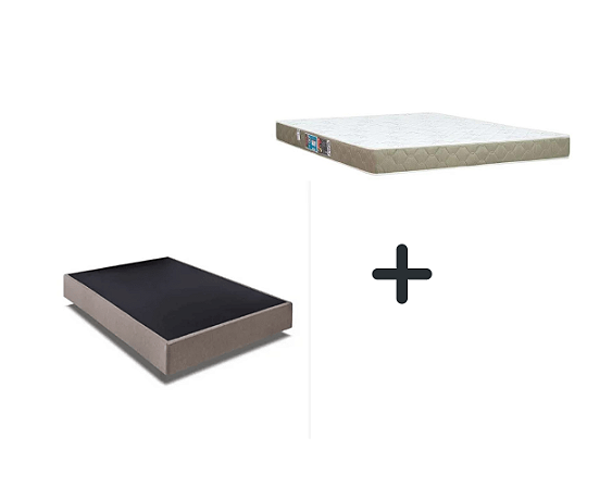 Conjunto: Cama box + Colchão Castor - Sleep Max - D33 Casal 138X188X63