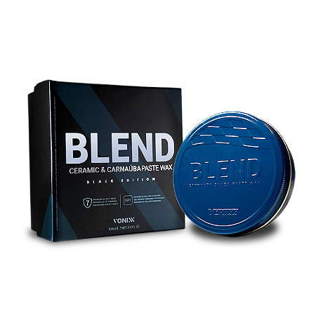 BLEND CERAMIC & CARNAÚBA PASTE WAX – BLACK EDITION CERA DE PROTEÇÃO COM SIO2 E CARNAÚBA ESPECIAL PARA CARROS ESCUROS