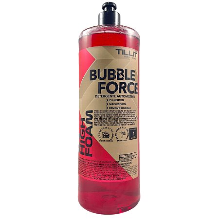 Bubble Force 3 Tillit 1L – Shampoo Automotivo Neutro com Alta Espuma