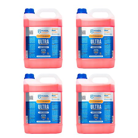 Kit 4 Unidades AutoClean Ultra Limpador Magil Clean 5 L – Multiuso Alta Performance